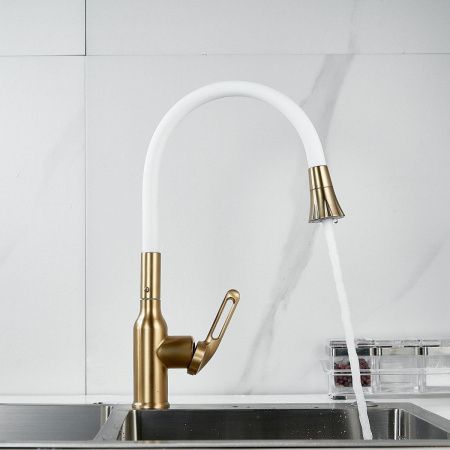 Смеситель для кухни Raffine F303G-1 на мойку золото