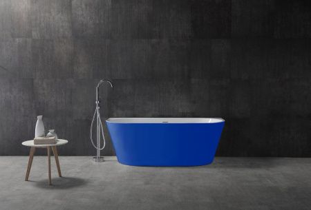 Ванна акриловая Abber AB9216-1.7DB 170х80 пристенная овальная с каркасом