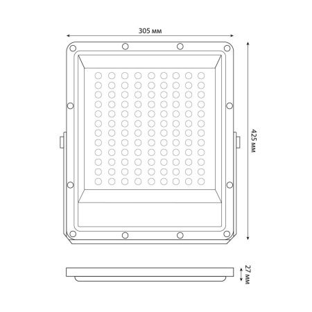 Прожектор Uniel ULF-F51D-200W/6500K IP65 200-240V GREY