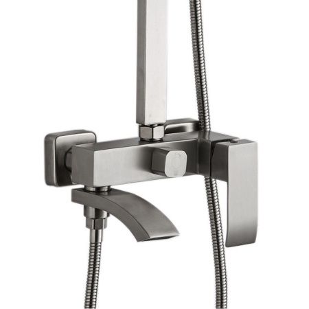 Душевая стойка Haiba HB24815 настенная цвет нержавеющая сталь