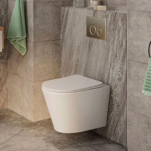 Унитаз приставной IDDIS Destino DESRDSEi25 белый с сиденьем микролифт безободковый душевой смыв - фото 2