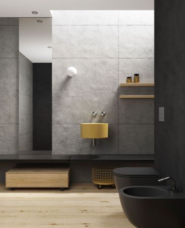 Раковина из сантехнического фарфора Galassia Core 7306OC 40х40 накладная цвет желтый