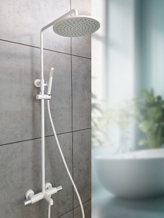 Душевая стойка AltroBagno Intento AltroBagnoIntento030424MW настенная цвет белый матовый