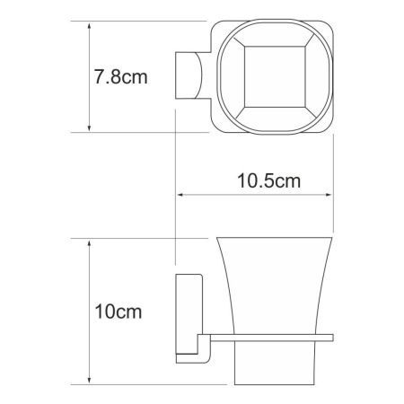 Стакан для зубных щеток WasserKRAFT 5028W