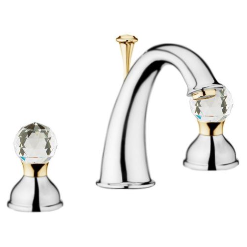 Смеситель Webert Karenina KA750101017 на раковину хром/золото - фото 2