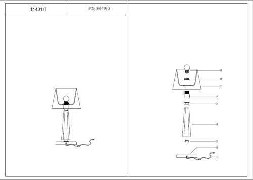 Настольная лампа Newport 11400 11401/T - фото 2