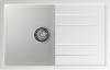 Кухонная мойка Granfest Quadro Q-780L иней 77х50 цвет белый поверхность матовая
