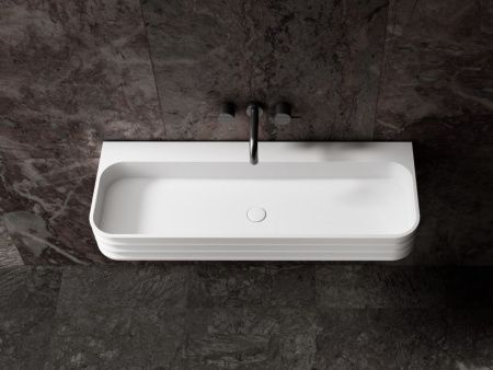 Раковина из искусственного камня Abber STEIN AS2651-0.8 80х50 подвесная цвет белый без отверстий под смеситель