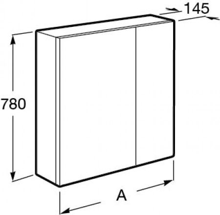 Зеркало-шкаф Roca Ronda ZRU9303007 60х80 подвесной цвет белый
