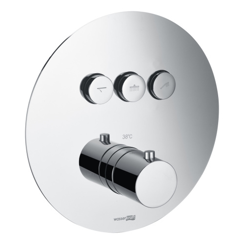 Смеситель для ванны и душа WasserKRAFT Dinkel 5800 5844 встраиваемый хром - фото 2