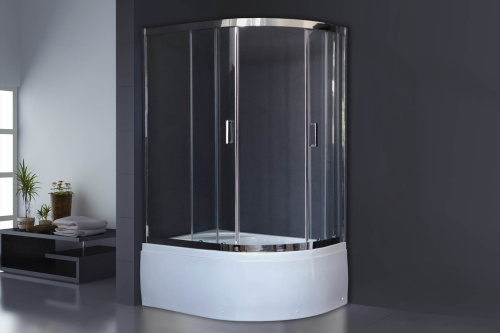 Душевой уголок Royal Bath BK RB8120BK-T-CH-L 120х80 стекло прозрачное профиль хром глянцевый