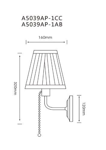 Бра Arte Lamp Marriot (Марриот) A5039AP-1CC - фото 4