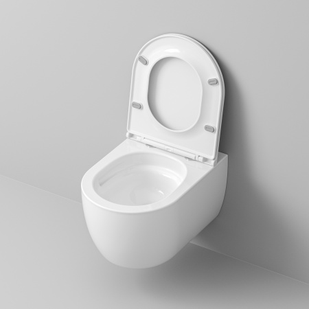 Унитаз подвесной Grossman Торнадо GR-4415SQ белый с сиденьем микролифт безободковый смыв торнадо