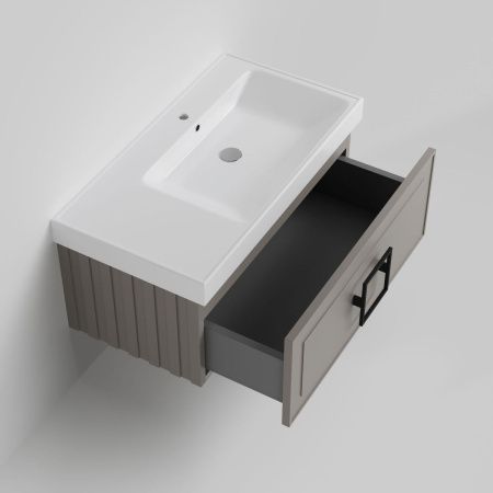 Тумба с раковиной La Fenice CUBO NFNC-01-CUB-C-90-3-90R 90х50 подвесная цвет бежевый