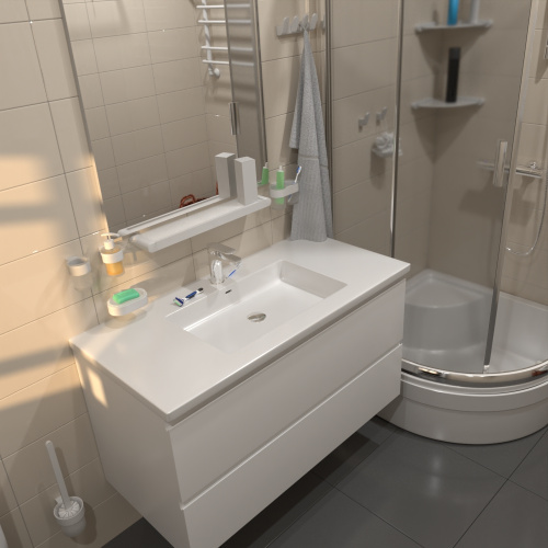 Полка в ванную комнату Altasan Лотос ЛТ70БМ - фото 3