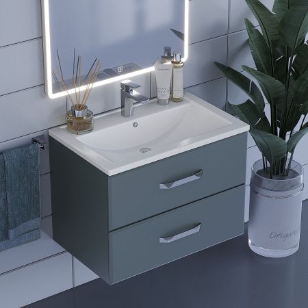 Тумба под раковину Uperwood Foster 291020521 70х50 подвесная цвет серый