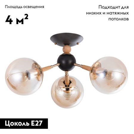 Люстра потолочная Arte Lamp Boston (Бостон) A4485PL-3BK