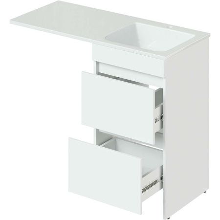 Тумба с раковиной Orange Sistema ST-110TUW+RAR 110х50 напольная цвет белый