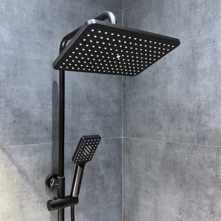 Верхний душ Bond Cube B03-9988 черный матовый