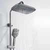 Душевая стойка Shevanik S4136T настенная цвет оружейная сталь