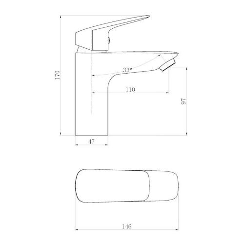 Смеситель Esko KG26 на раковину хром - фото 3