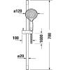 Душевой гарнитур Duravit Wave UV0680004010 настенный хром