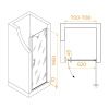 Душевая дверь RGW Hotel 350601107-14 70х195 стекло прозрачное профиль черный
