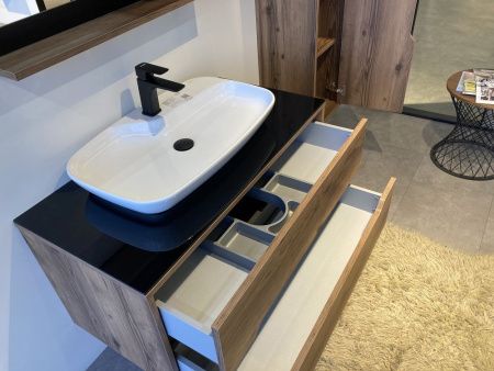 Тумба под раковину Orka Galia 3004162 100х50 подвесная цвет коричневый