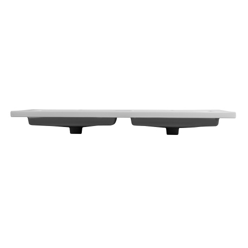 Раковина керамическая BelBagno BB-8070-120-2 120х50 накладная цвет белый 2 отверстия под смеситель - фото 4