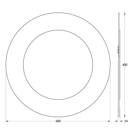 Зеркало Evoform Double BY 0314 60х60 подвесное