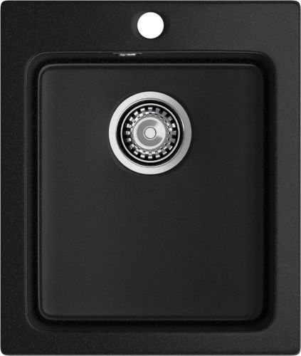 Кухонная мойка Granfest Praktik P-505 черный 43х51 цвет черный поверхность матовая