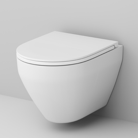 Унитаз подвесной Am.Pm Spirit V2.0 C701700SC белый с сиденьем микролифт безободковый каскадный смыв