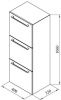 Шкаф De Aqua Кубика 00167073 40х110 подвесной