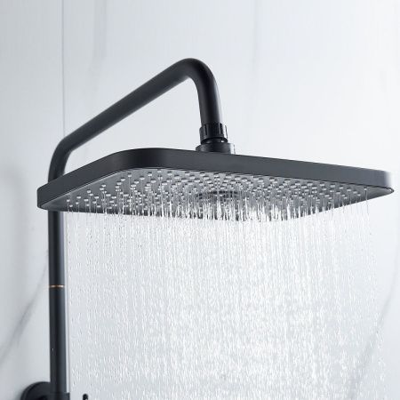 Душевая стойка Raffine F3696H настенная цвет черный