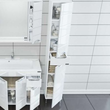 Шкаф-пенал СанТа Родос 506002 30х190 напольный цвет белый