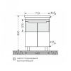 Тумба под раковину СанТа Лондон 224016 70х40 напольная цвет белый