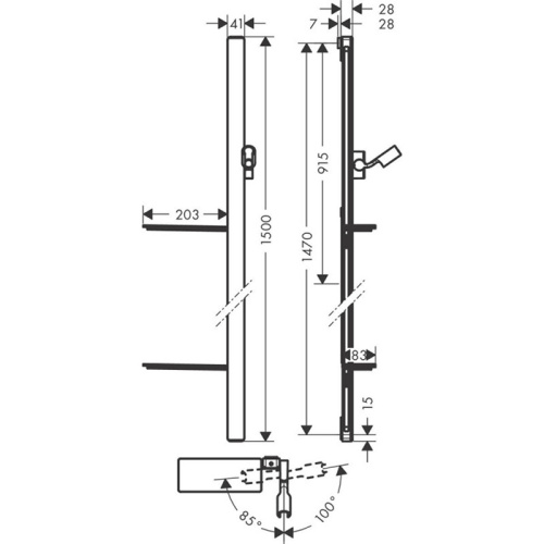 Душевая штанга Hansgrohe Unica 27645000 хром - фото 2
