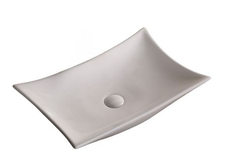 Раковина из сантехнического фарфора Cerutti SPA CR7078 60х40 накладная цвет белый без отверстий под смеситель