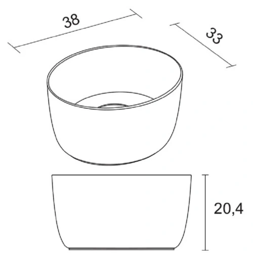 Раковина Riho OVAL W 38 см W026001105 накладная цвет белый - фото 2