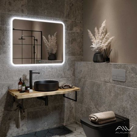 Зеркало с подсветкой Alavann Anna ALV0014001 100х80 подвесное