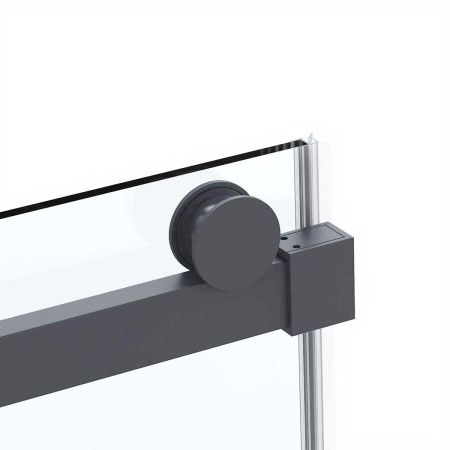 Душевой уголок Vincea Como Soft VSR-1CS1011CLGM 110х100 стекло прозрачное профиль вороненая сталь без поддона