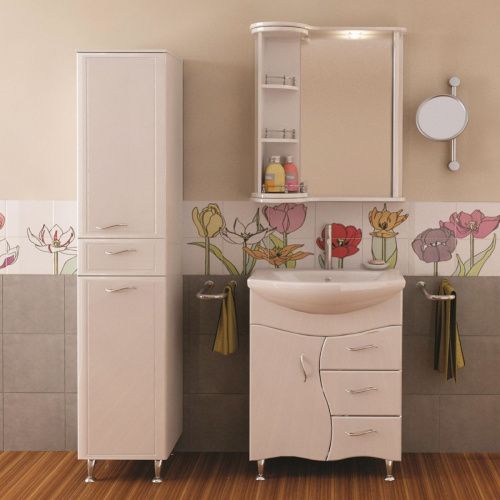 Зеркало-шкаф RUNO СЕКРЕТ 580 65х75 подвесной цвет белый - фото 3