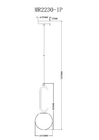 Светильник подвесной Myfar Pierre (Пиерре) MR2230-1P