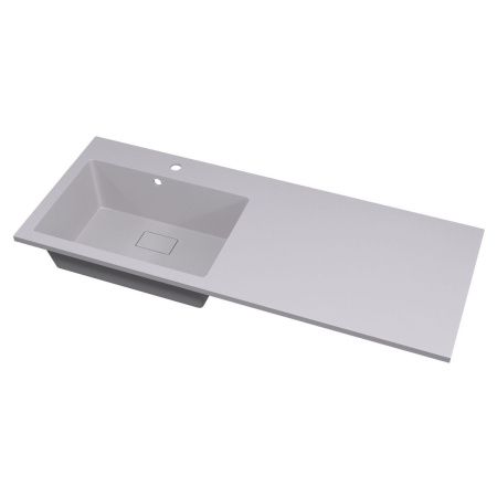 Раковина из искусственного камня Uperwood Cosmos Quartz RCosmos120LJ 120х50 над стиральной машиной цвет белый