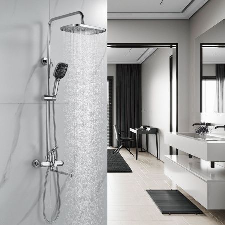Душевая стойка Raffine F3685 настенная цвет хром