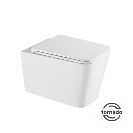 Унитаз подвесной Vincea Q-Line VT1-12T белый с сиденьем микролифт безободковый смыв торнадо