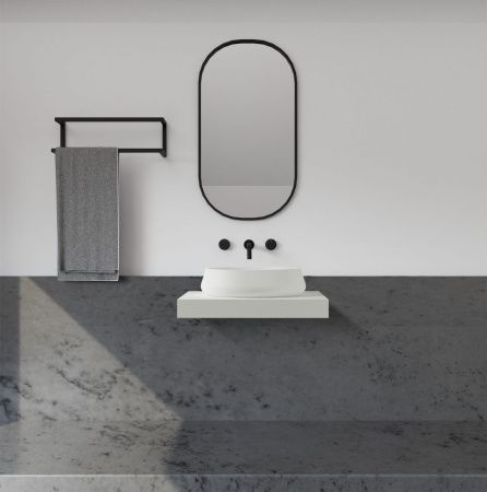 Раковина из искусственного камня Abber STEIN AS2605 60х40 накладная цвет белый без отверстий под смеситель