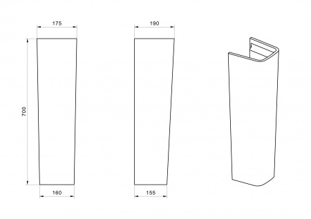 Пьедестал для раковины Santek Нео 1WH302182