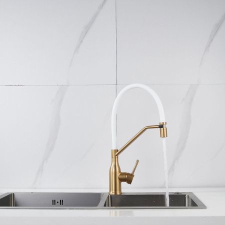 Смеситель для кухни Shevanik S343G-1 на мойку золото