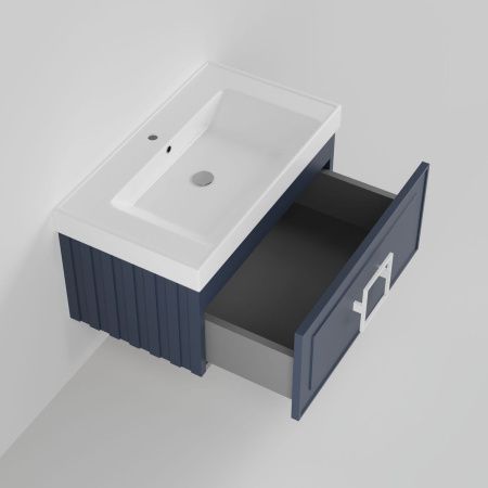 Тумба с раковиной La Fenice CUBO NFNC-01-CUB-BG-80-2-80 80х50 подвесная цвет синий